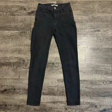 LEVI’S 721 Jeans Women’s Size 26 Black High Rise Skinny Medium Wash Denim