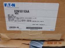 NEW EATON ECN1811EAA SIZE 1 FUSIBLE COMBINATION MOTOR STARTER 30A NEMA 1
