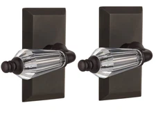 Nostalgic Warehouse Studio Plate & Parlor Lever Double Dummy Oil-Rubbed Bronze