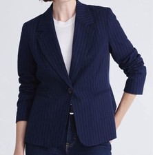 Free Assembly Women s Single Breasted, Pinstripe Blazer, Size M 8-10