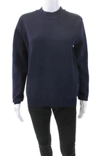 FRNCH Womns Long Sleeve Crew Neck Oversized Sweatshirt Navy Blue Size Small
