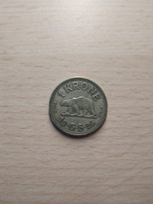 Gr&ouml;nland 1 Krone 1926 HCN-GJ Eisb&auml;r Erhaltung! selten! R!R!R