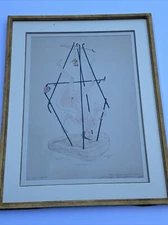 HANS WERNER PAINTING MID CENTURY MODERN SURREALISM NEW MEXICO CUBISM MOBILE NUDE