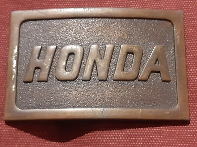 #ad #ad Vtg Honda Belt Buckle Brass 1970#x27;s Motorcycles Auto No Tariffs Japan $17.50