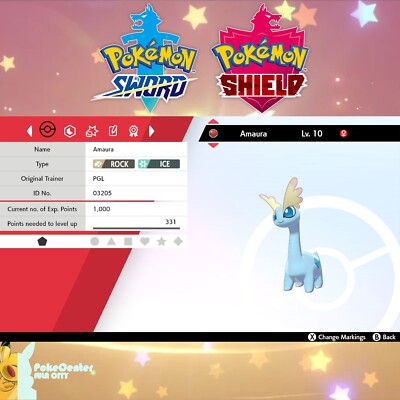 Amaura  Event American PGL   Pokemon Sword & Shield   UNTOUCHED