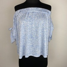 Urban Outfitters Kimchi Blue Lala Off The Shoulder Tie Sleeve Top Womens S JN