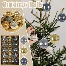 15x Christmas Baubles 8CM Tree Balls Party Wedding Ornament Xmas-Decor Party'`,.