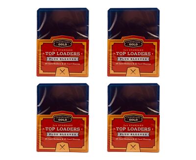 Cardboard Gold Pack Of 100 Thick Card Sleeves - Fits Trading Cards Up To 130pt
