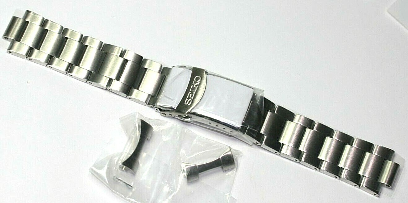 SEIKO HEAVY STEEL SOLID LINK BRACELET 22MM CURVED ENDS 4R36-07G0 M0KWX13J0  SRPD5 for sale online | eBay