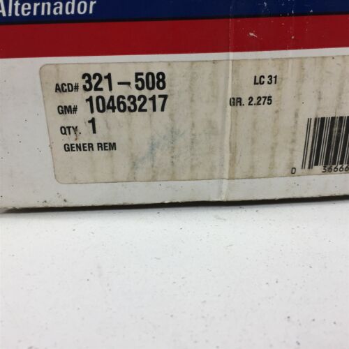 (1) Genuine AC Delco 321-508 GM 10463217 Alternator - Picture 2 of 6