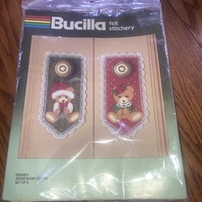 Bucilla Christmas  Teddies  Felt Door Knob Covers Kit 82353 new in sealed pg 