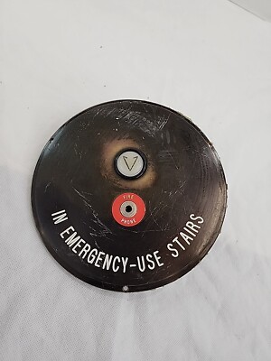 Elevator vintage hall push button Round 7.5 '' brass stainless muntz bronze brass