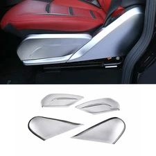 Seat Button Handle Panel Cover Trim 4PCS For Benz G-Class 2019-2021 Silver Matte