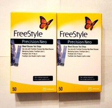 New Retail FreeStyle Precision Neo Diabetic Test Strips 100 Ct Exp 01/31/2027