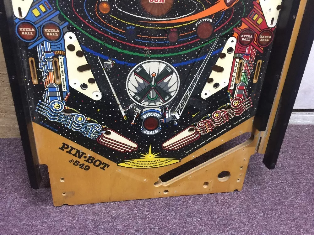 Máquina de pinball Pinbot Williams campo de juego RARA OPERADA CON MONEDA