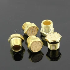5 pcs 3/8 BSPT Bronze Brass Pneumatic Valve Sound Noise Muffler Silencer SLM-03