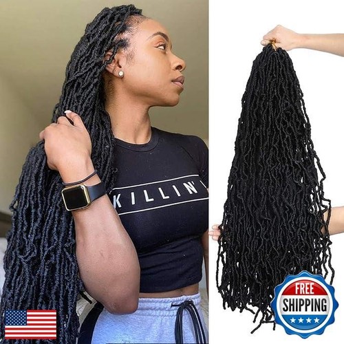 DUS Soft Locs 30 Inch Faux Locs Crochet Hair 6 Packs Synethtic Pre-looped Hai