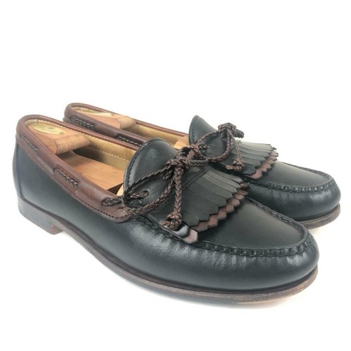 LEATHER MOCCASIN KILTIE LOAFERS SIZE 