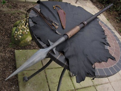 High Carbon Steel HAndmade viking spear knife Handforged Boar hunting spear