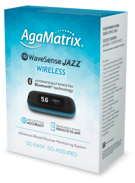 AgaMatrix WaveSense JAZZ Blood Glucose Monitoring Meter