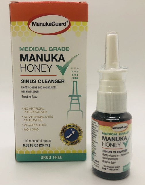 5 ManukaGuard Medical Grade Manuka Honey Sinus Cleanser 140 Sprays EA