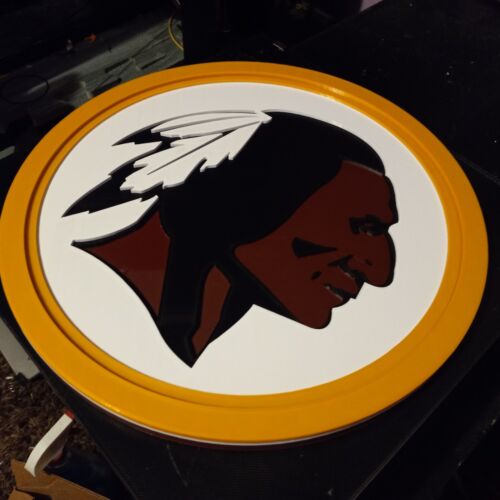 15 Inch Washington Redskins NFL Football  3D Logo Wall Sign. - Picture 1 of 12