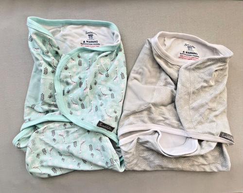 LOT BUNDLE OF 2 SWADDLE ME INFANT NEWBORN BABY SLEEP SACKS SIZE S/M 0-3 MONTHS - Picture 8 of 8