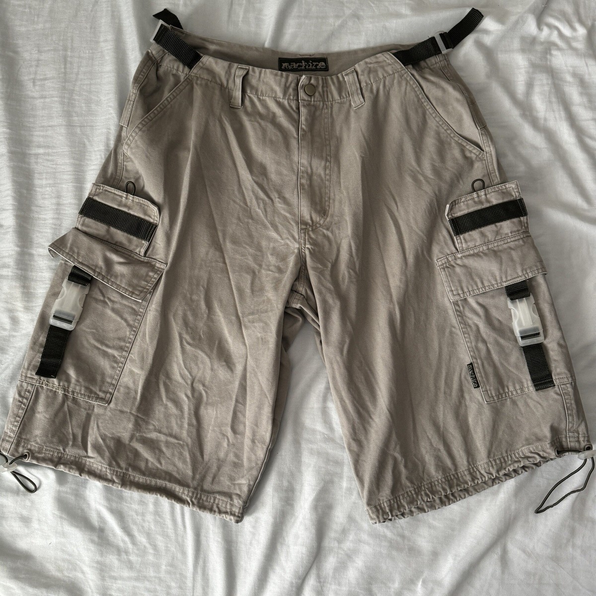 セ*ン様 レア 00s Jnco cargo pants shorts y2k Vintage Machine Cargo Shorts sz 34 y2k baggy Parachute Rave Hip