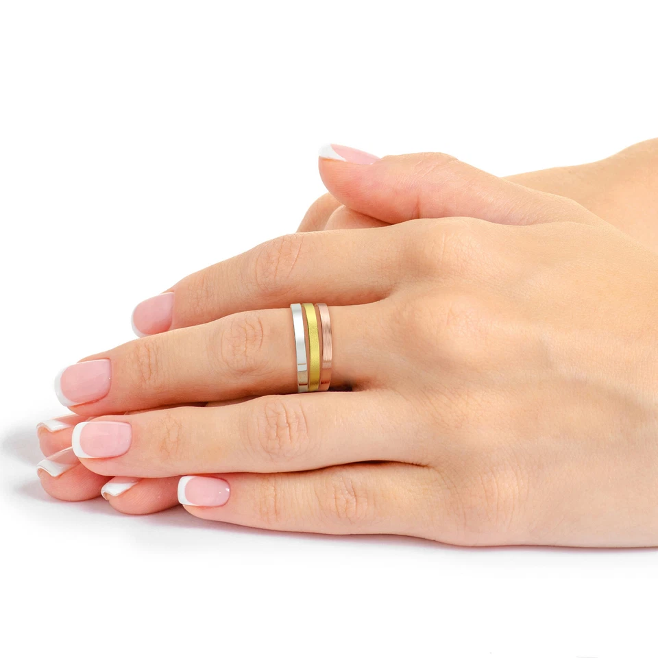 14K Yellow Gold 2mm 3mm 4mm 5mm Comfort Fit Men Women Flat Wedding Band Ring - Image 4 of 4