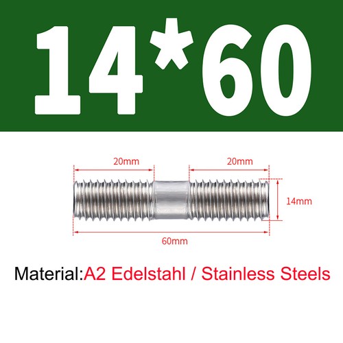 M3 M4-M16 Double End Threaded Studs Bar Rod Bolts Screws Stainless Steel A2 304 - Picture 167 of 204