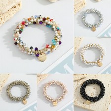 Crystal Band 2PCS Korean Style Multiple color Hair Accessory Rubber Fairy