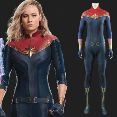 New Captain Marvel 2 Jumpsuit Carol Danvers Cosplay Costume Adult Kids Halloween