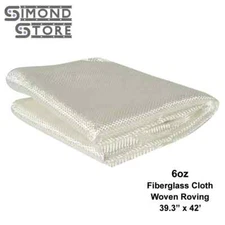 Fiberglass Woven Roving Cloth Plain Weave 6oz x 39.3" x 42 ft. (14 yd. Long)