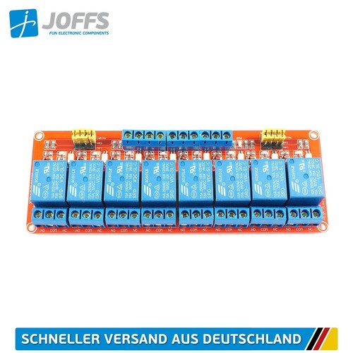 8-Kanal 12V Relais Modul mit Optokoppler (8Ch Relay Module High/Low Trigger) - Bild 3 von 4