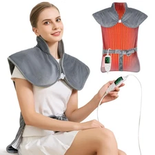 Electric Heating Pad for Neck Back Shoulder Pain Relief, Birthday G... Fast Ship