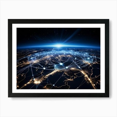 Digital Rendering Of A European Glo Gerahmtes Wandbild Poster Leinwanddruck Bild