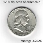 1952 S AU Ben Franklin Half Dollar Beautiful luster and details