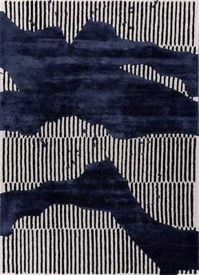 #ad #ad New Area Modern blue white hand tufted wool Area Carpets Rug Hall room kitchen $2560.62