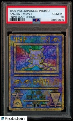 1999 Pokemon Japanese Promo Nintedo Error Ancient Mew I PSA 10 GEM MINT