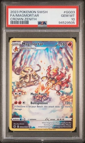Pokemon Magmortar Sword Shield Crown Zenith GG03/GG70 PSA 10