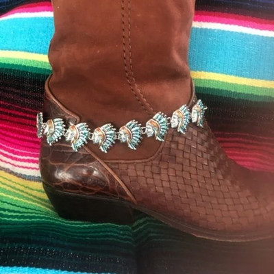 Western Native American Boot Accessory Bracelet Anklet Boot Strap