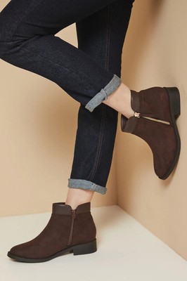 Gut für die Sohle braune Stiefeletten Damen Daywear Stiefel