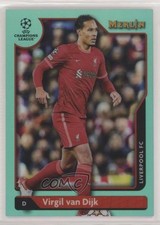 2021 Topps Merlin Collection Chrome UCL Aqua Refractor /199 Virgil Van Dijk 14lc