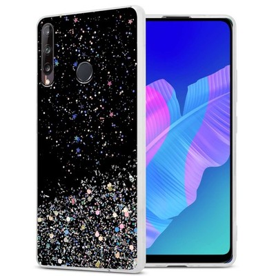 Hülle für Huawei P40 LITE E Schutz Handyhülle TPU Silikon Case Cover Glitter