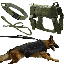 Tactical Dog Vest US Working Dog Military Harness with Handle No-pull Large
