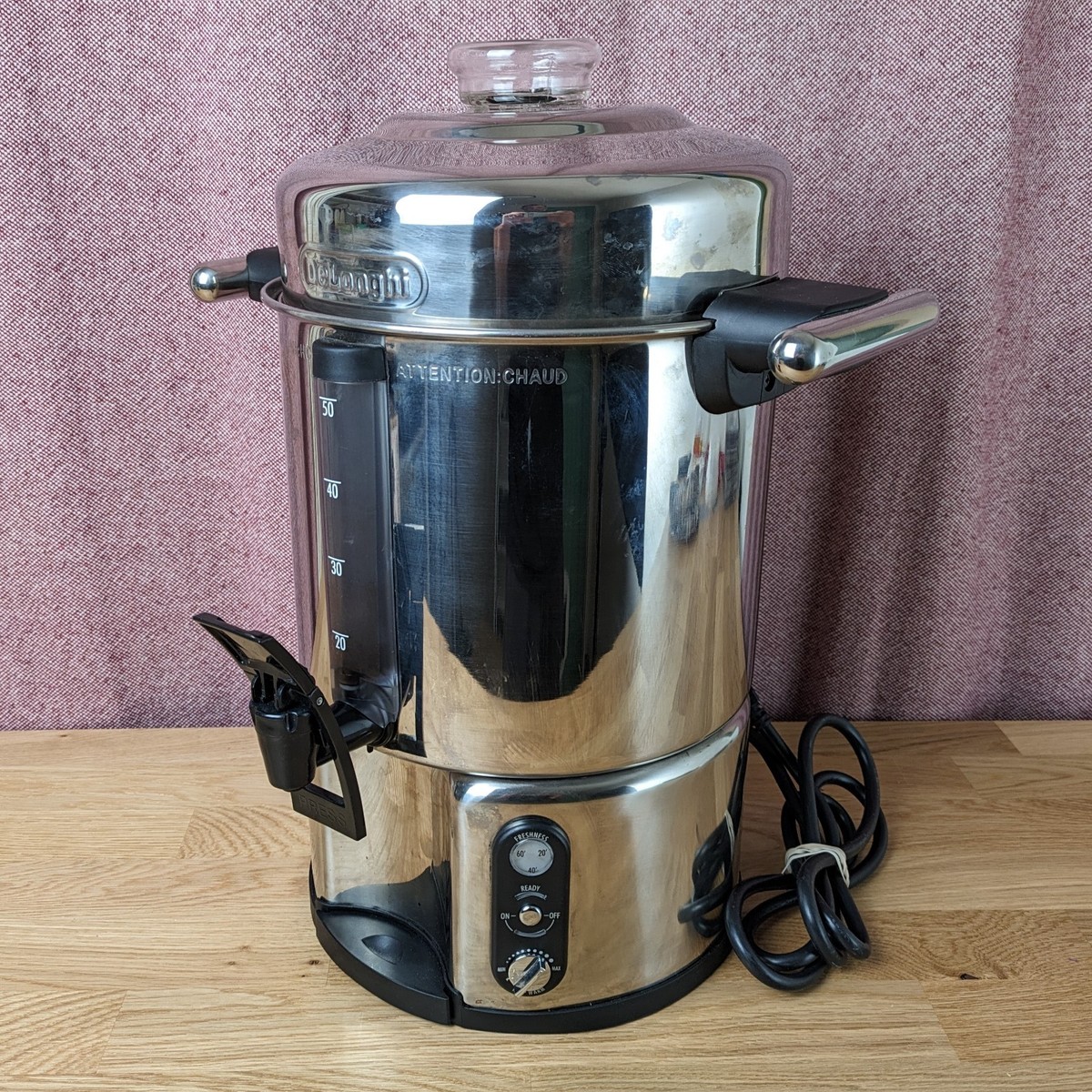 DeLonghi DCU500T 50 Cup Stainless Steel Commercial Coffee Urn w/ Freshness  Timer | eBay