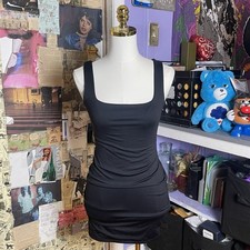 Forever 21 Black Bodycon Dress with Square Neckline