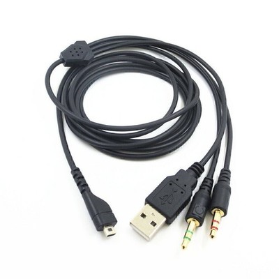 3 in 1 2M Headset Cable Audio Cable For SteelSeries Arctis 3/5/7/Pro Headphone
