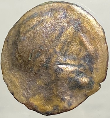Celtic Oretani People 100BC-76BC Ancient Iberian Rare Coin Bull Crescent Genuine