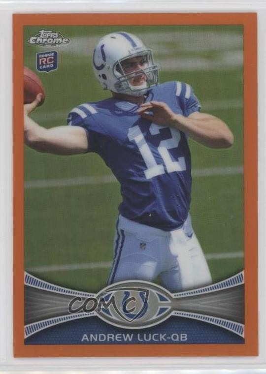 2012 Topps Chrome Retail Orange Refractor Andrew Luck #1 2s4